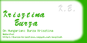 krisztina burza business card